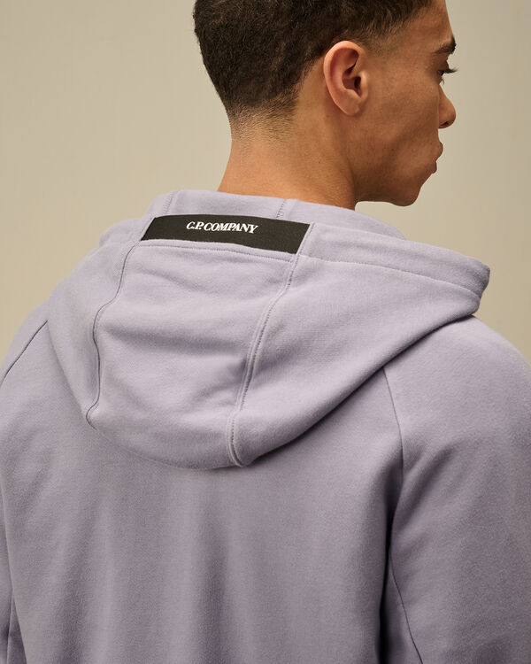 C.p. Company Diagonal Raised Fleece Full Zip Hooded Sweatshirt LAVANDER VIOLET