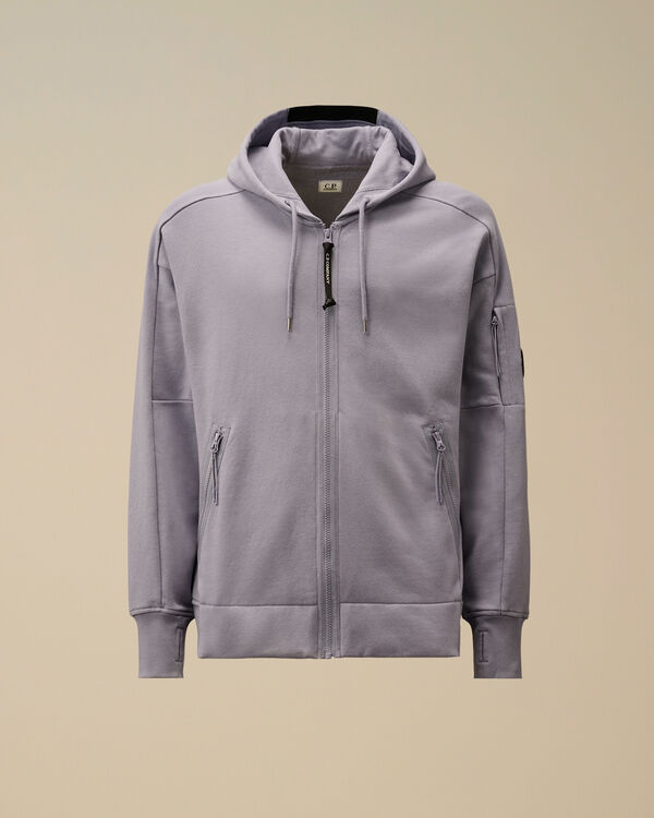 c.p. company Diagonal Raised Fleece Full Zip Hooded Sweatshirt LAVANDER VIOLET