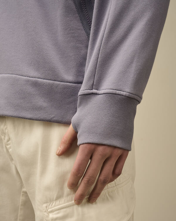 C.p. Company Diagonal Raised Fleece Goggle Hooded Sweatshirt LAVANDER VIOLET