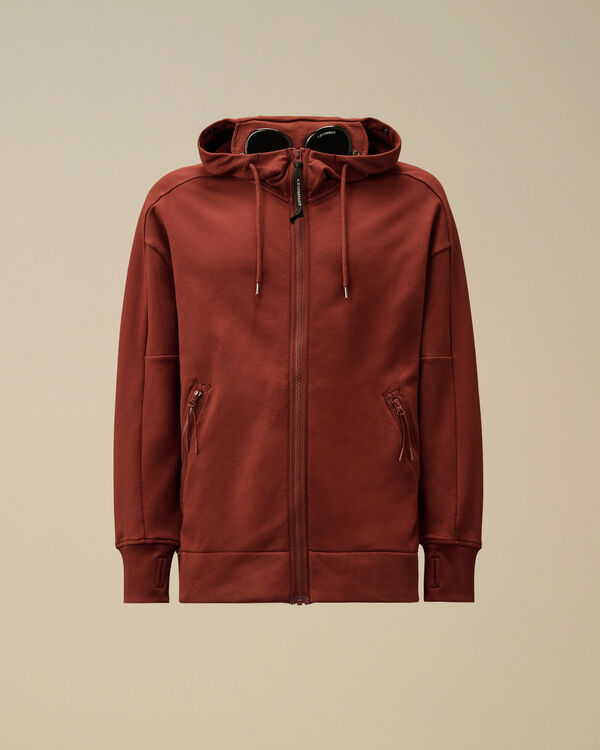 c.p. company Diagonal Raised Fleece Goggle Hooded Sweatshirt SABLE - BROWN c.p. company Diagonal Raised Fleece Goggle Hooded Sweatshirt SABLE - BROWN