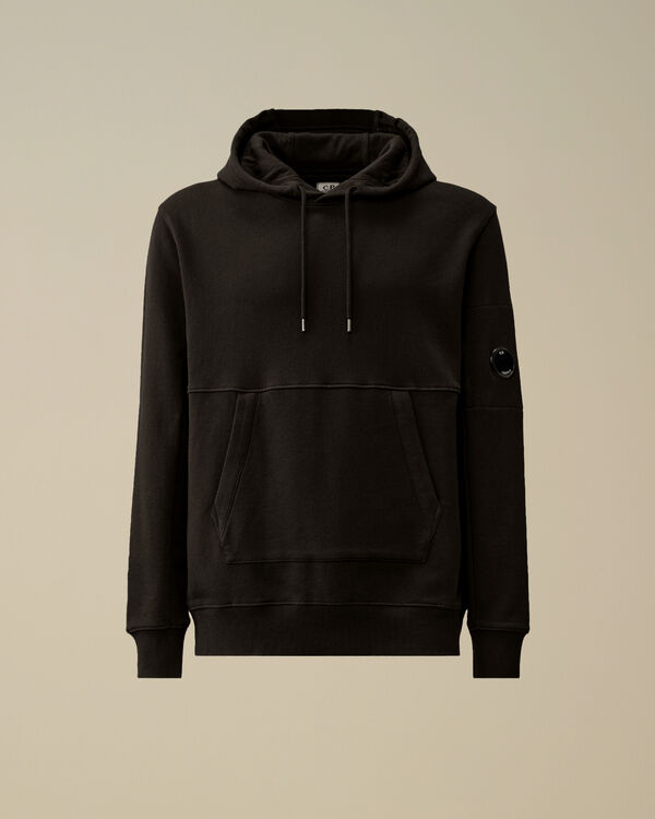 c.p. company Diagonal Raised Fleece Hooded Sweatshirt BLACK