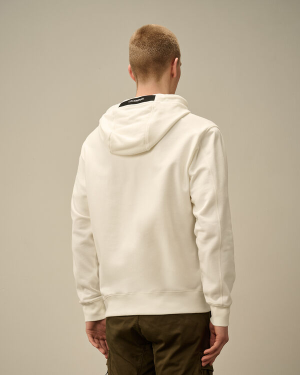 C.p. Company Diagonal Raised Fleece Hooded Sweatshirt GAUZE WHITE