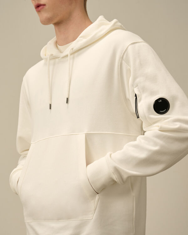 C.p. Company Diagonal Raised Fleece Hooded Sweatshirt GAUZE WHITE