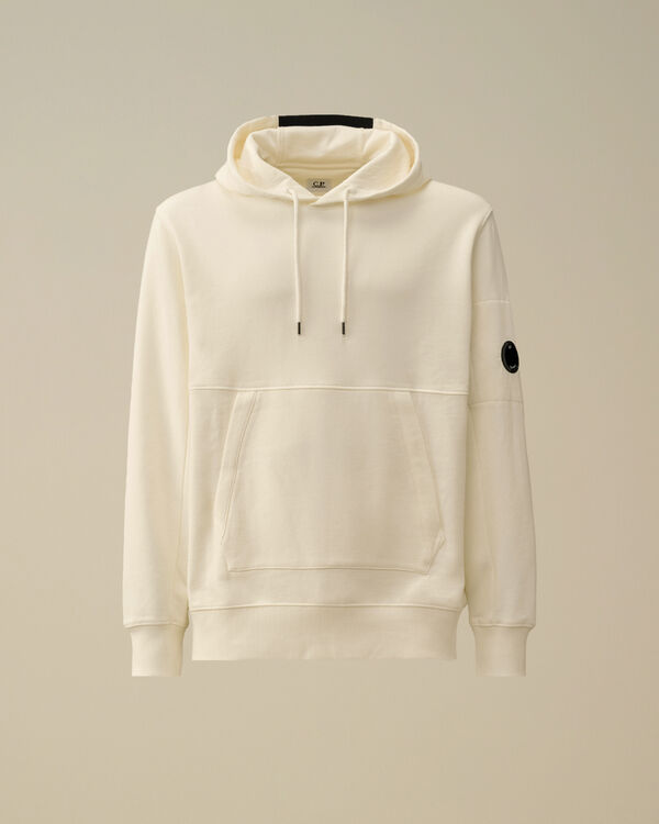 c.p. company Diagonal Raised Fleece Hooded Sweatshirt GAUZE WHITE