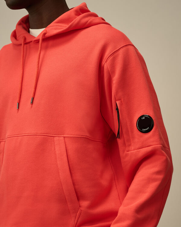 C.p. Company Diagonal Raised Fleece Hooded Sweatshirt POINCIANA - ORANGE