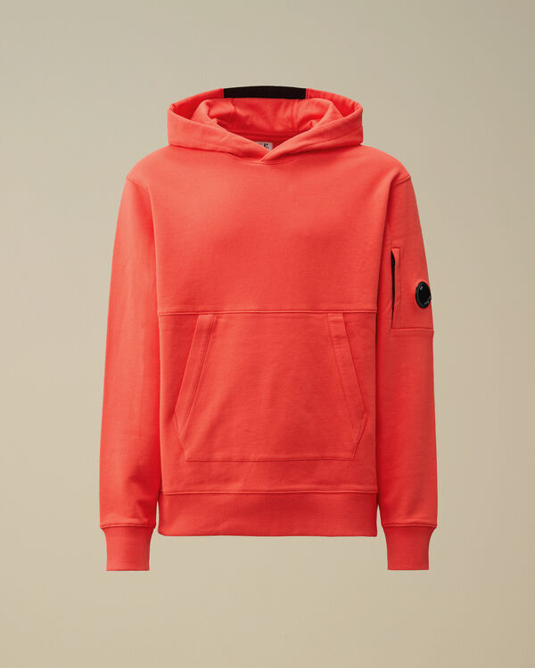 c.p. company Diagonal Raised Fleece Hooded Sweatshirt POINCIANA - ORANGE