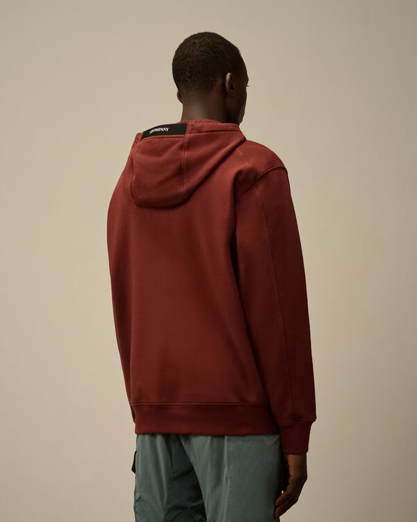C.p. Company Diagonal Raised Fleece Hooded Sweatshirt SABLE - BROWN