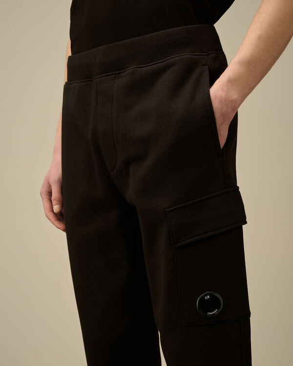 C.p. Company Diagonal Raised Fleece Lens Sweatpants BLACK