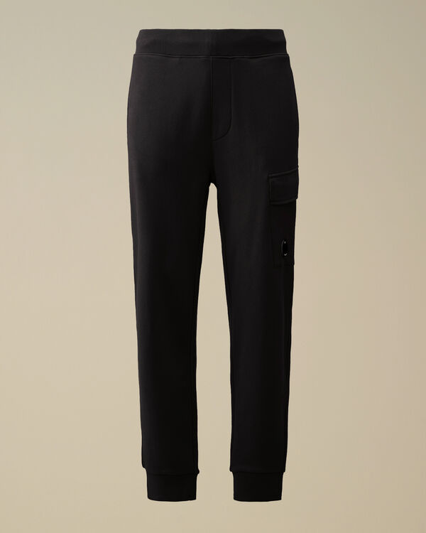 c.p. company Diagonal Raised Fleece Lens Sweatpants BLACK