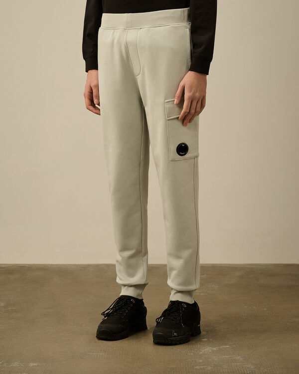 C.p. Company Diagonal Raised Fleece Lens Sweatpants BLUE FOX - GREY