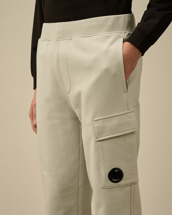 C.p. Company Diagonal Raised Fleece Lens Sweatpants BLUE FOX - GREY