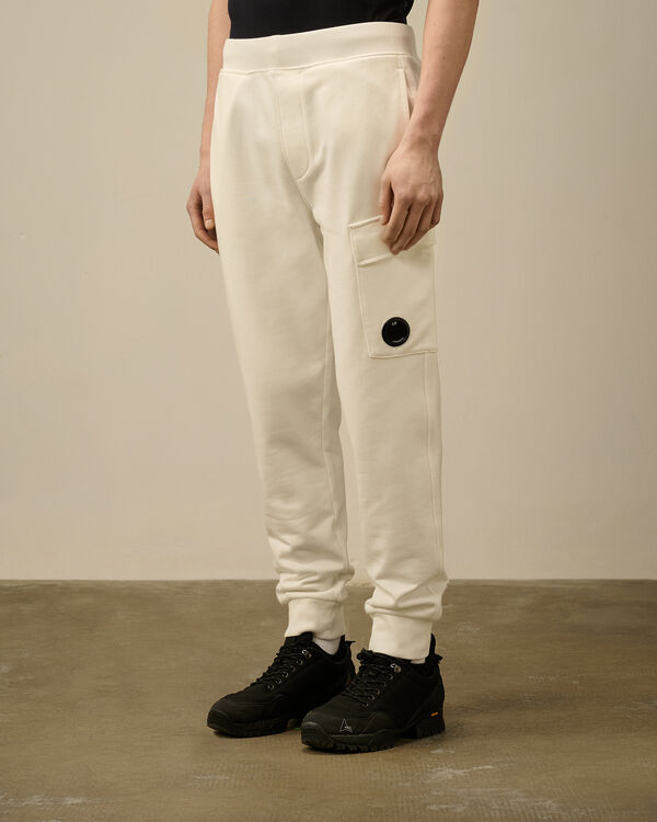 C.p. Company Diagonal Raised Fleece Lens Sweatpants GAUZE WHITE