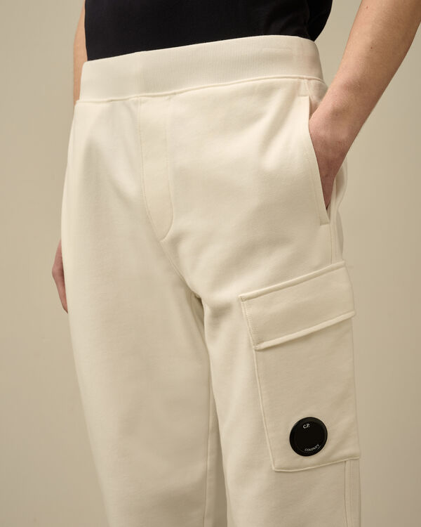 C.p. Company Diagonal Raised Fleece Lens Sweatpants GAUZE WHITE