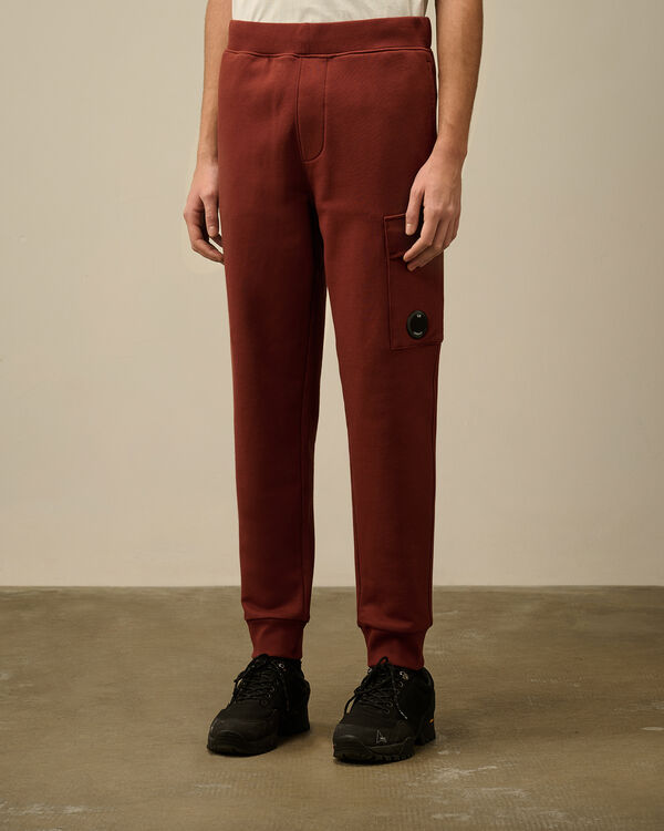 C.p. Company Diagonal Raised Fleece Lens Sweatpants SABLE - BROWN