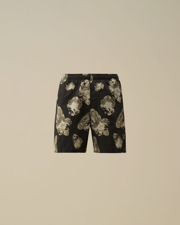 c.p. company Flatt Nylon Flower Printed Swim Shorts BLACK