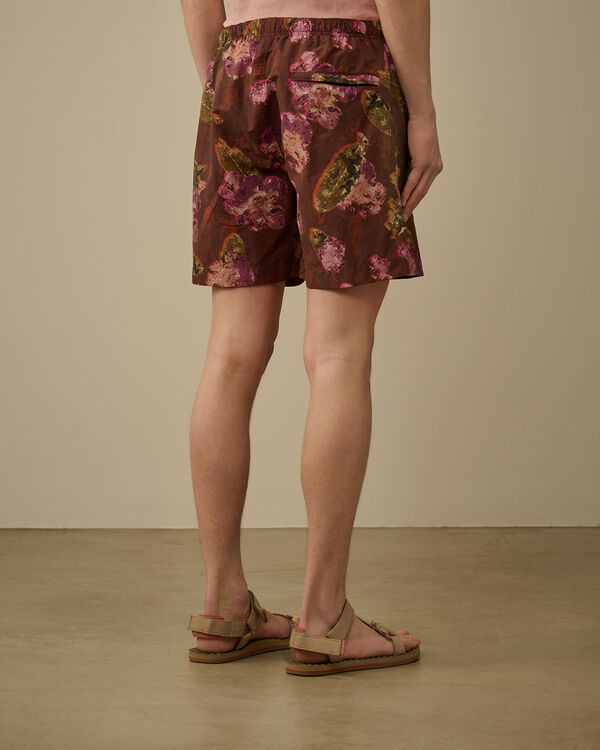 C.p. Company Flatt Nylon Flower Printed Swim Shorts SABLE - BROWN