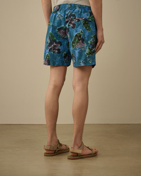 C.p. Company Flatt Nylon Flower Printed Swim Shorts SURF BLUE