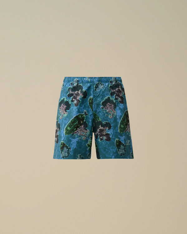 c.p. company Flatt Nylon Flower Printed Swim Shorts SURF BLUE c.p. company Flatt Nylon Flower Printed Swim Shorts SURF BLUE