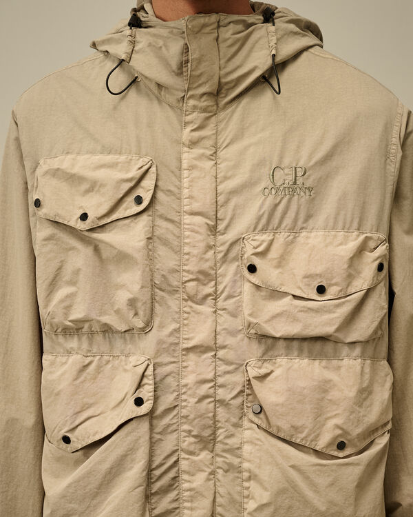 C.p. Company Flatt Nylon Goggle Jacket VINTAGE KHAKI - BEIGE