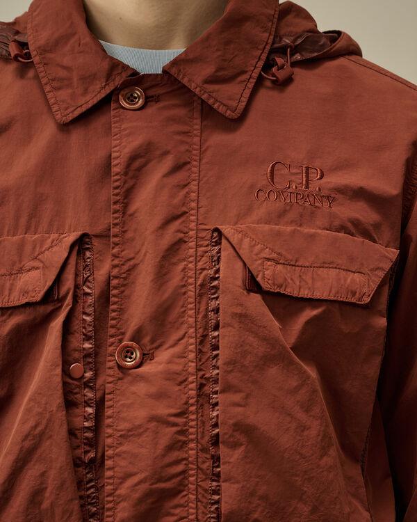 C.p. Company Flatt Nylon Goggle Overshirt SABLE - BROWN