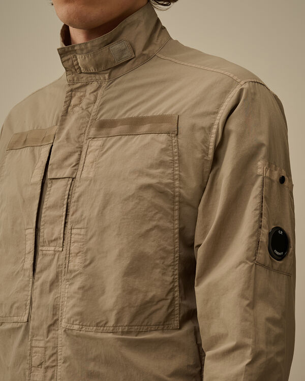 C.p. Company Flatt Nylon Lens Overshirt VINTAGE KHAKI - BEIGE
