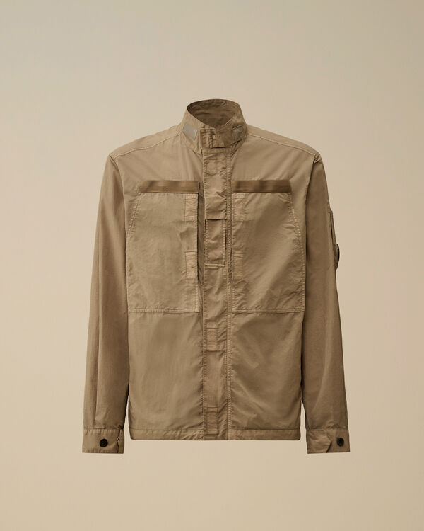 c.p. company Flatt Nylon Lens Overshirt VINTAGE KHAKI - BEIGE