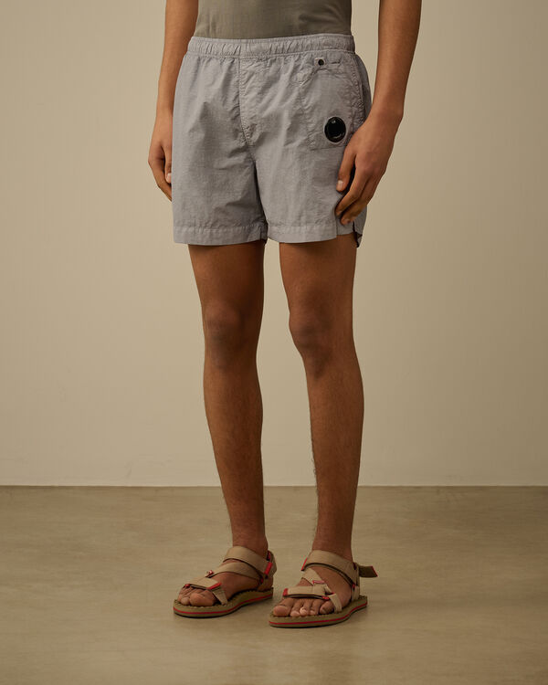 C.p. Company Flatt Nylon Lens Swim Shorts LIMESTONE - GREY