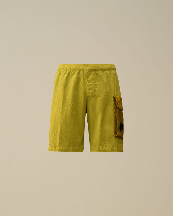 c.p. company Flatt Nylon Mixed Cargo Swim Shorts CRESS GREEN - YELLOW