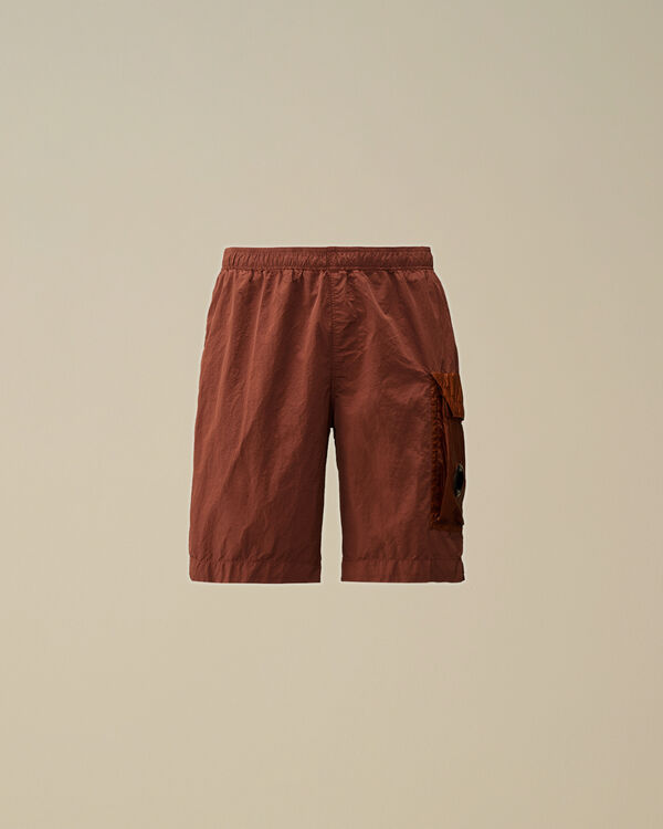 c.p. company Flatt Nylon Mixed Cargo Swim Shorts SABLE - BROWN