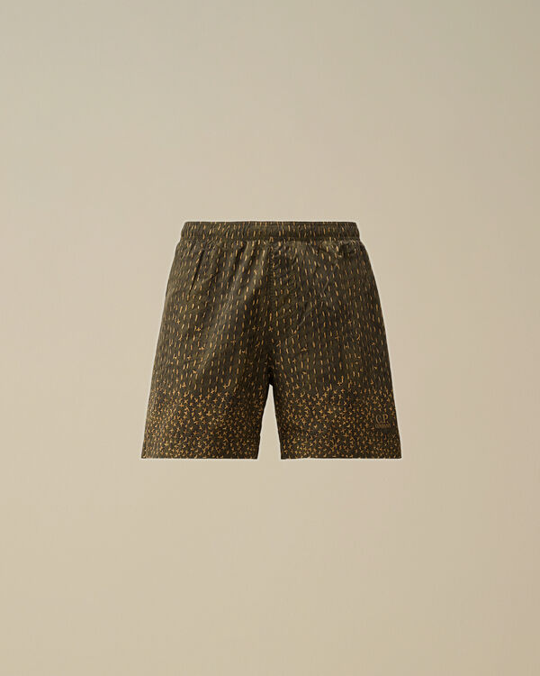 c.p. company Flatt Nylon Sashiko Printed Swim Shorts IVY GREEN
