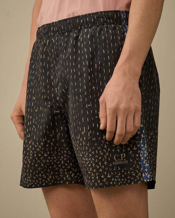 C.p. Company Flatt Nylon Sashiko Printed Swim Shorts TOTAL ECLIPSE - BLUE