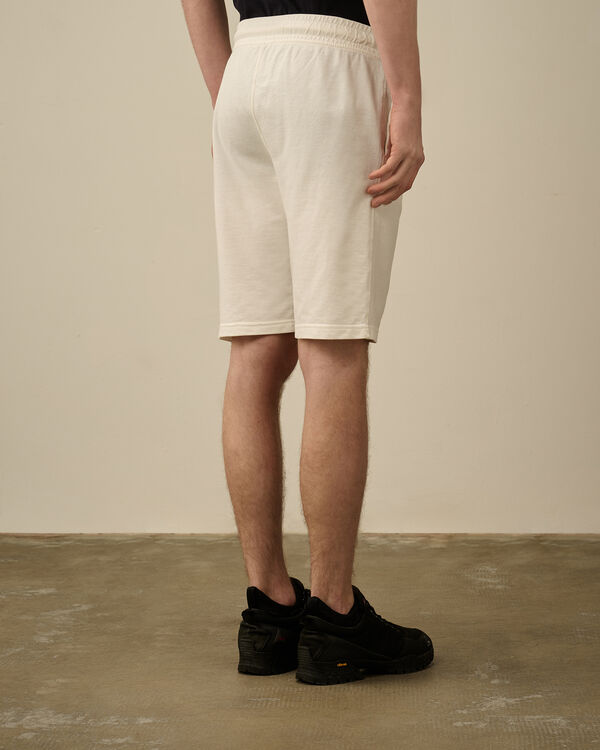 C.p. Company Light Fleece Cargo Lens Shorts GAUZE WHITE