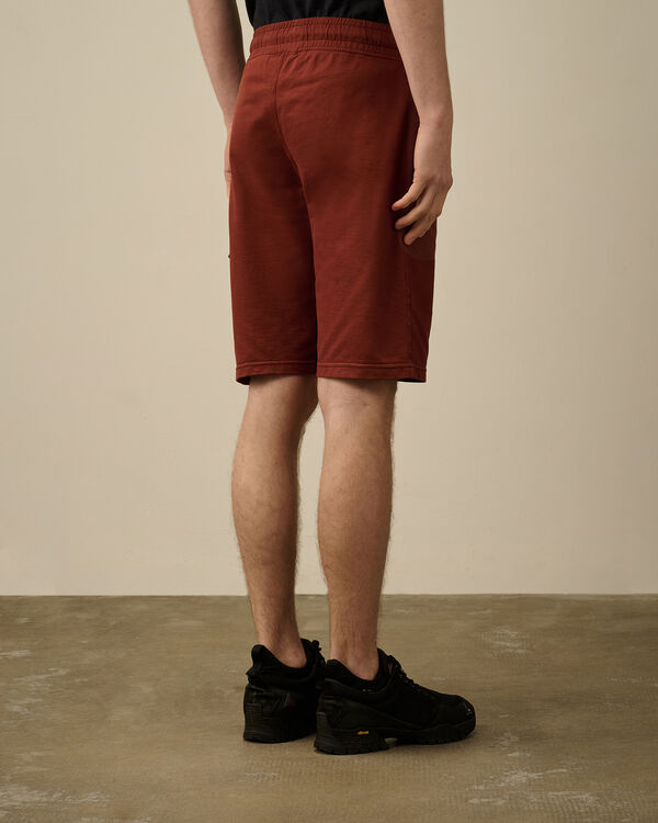C.p. Company Light Fleece Cargo Lens Shorts SABLE - BROWN
