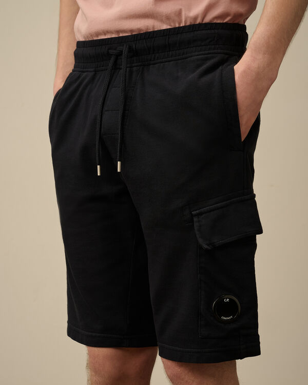 C.p. Company Light Fleece Cargo Lens Shorts TOTAL ECLIPSE - BLUE