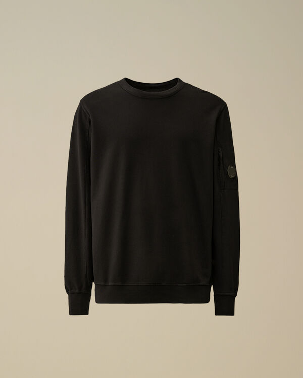 c.p. company Light Fleece Crewneck Lens Sweatshirt BLACK