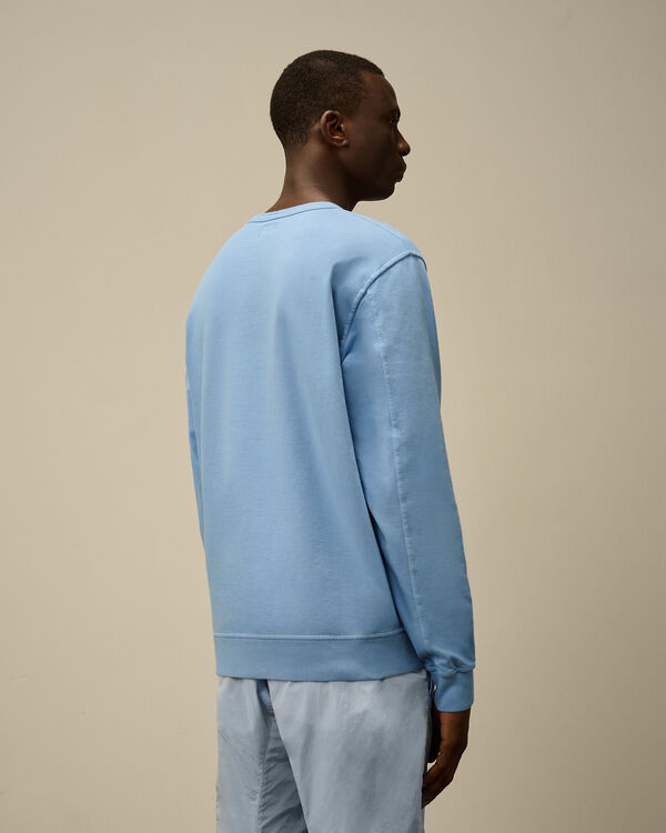 C.p. Company Light Fleece Crewneck Lens Sweatshirt PACIFIC COAST - LIGHT-BLUE