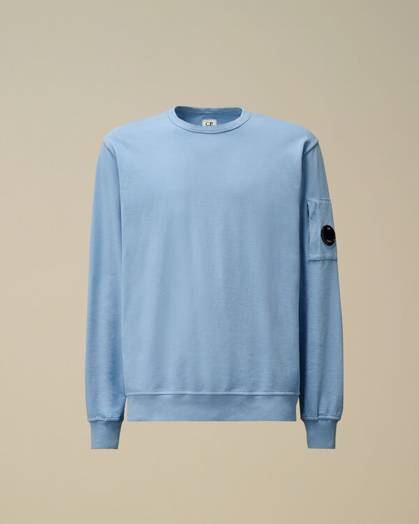 c.p. company Light Fleece Crewneck Lens Sweatshirt PACIFIC COAST - LIGHT-BLUE
