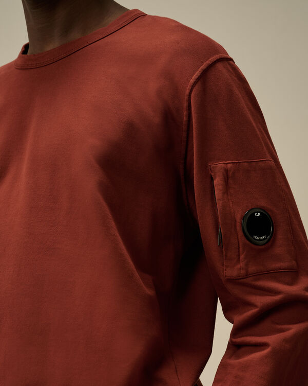 C.p. Company Light Fleece Crewneck Lens Sweatshirt SABLE - BROWN