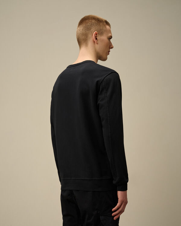 C.p. Company Light Fleece Crewneck Lens Sweatshirt TOTAL ECLIPSE - BLUE