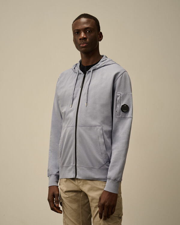 C.p. Company Light Fleece Full Zip Hooded Sweatshirt LAVANDER VIOLET