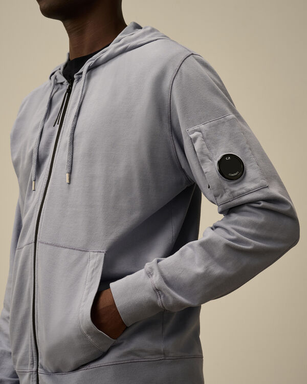 C.p. Company Light Fleece Full Zip Hooded Sweatshirt LAVANDER VIOLET