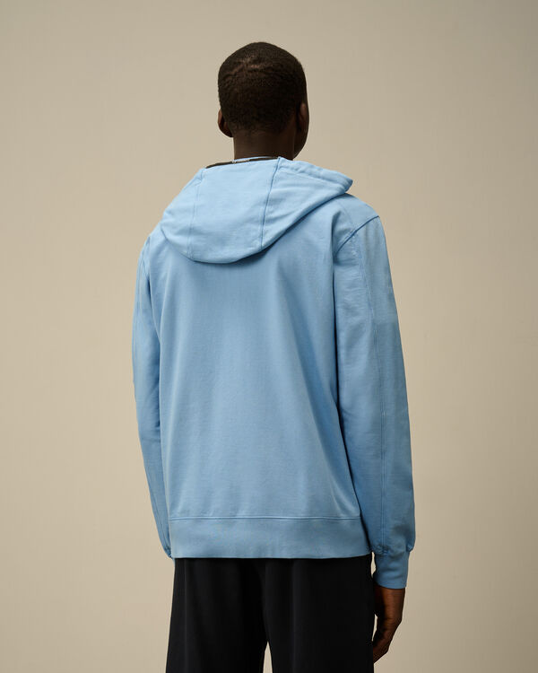 C.p. Company Light Fleece Full Zip Hooded Sweatshirt PACIFIC COAST - LIGHT-BLUE