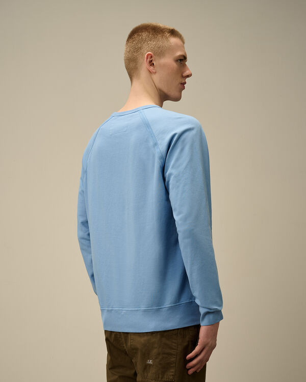 C.p. Company Light Fleece Logo Crewneck Sweatshirt PACIFIC COAST - LIGHT-BLUE