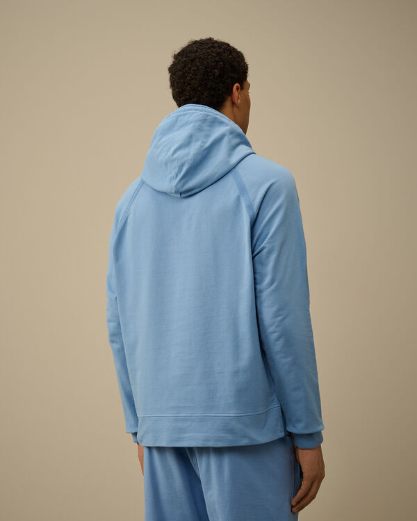 C.p. Company Light Fleece Logo Hooded Sweatshirt PACIFIC COAST - LIGHT-BLUE