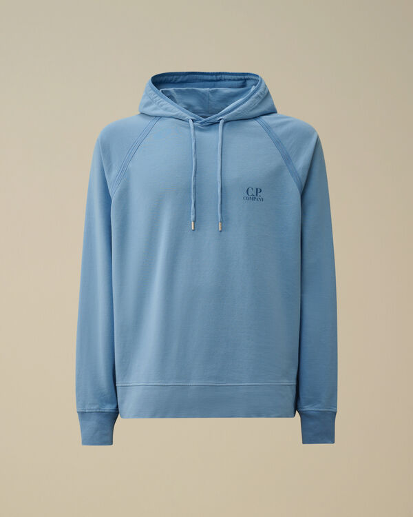 c.p. company Light Fleece Logo Hooded Sweatshirt PACIFIC COAST - LIGHT-BLUE