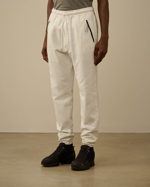 C.p. Company Light Fleece Logo Sweatpants GAUZE WHITE