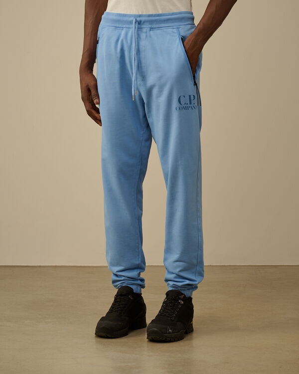 C.p. Company Light Fleece Logo Sweatpants PACIFIC COAST - LIGHT-BLUE