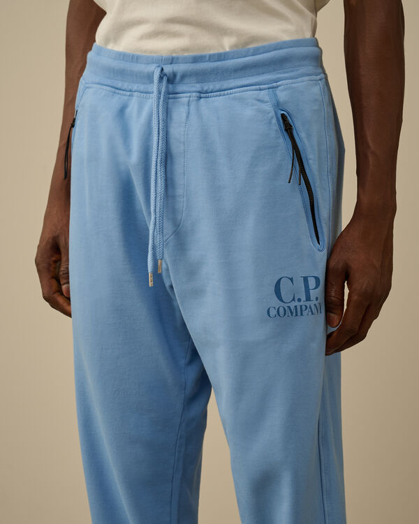 C.p. Company Light Fleece Logo Sweatpants PACIFIC COAST - LIGHT-BLUE