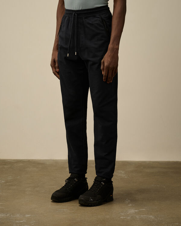 C.p. Company Light Fleece Logo Sweatpants TOTAL ECLIPSE - BLUE