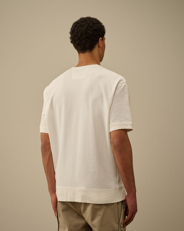C.p. Company Light Fleece Short Sleeve Sweatshirt GAUZE WHITE